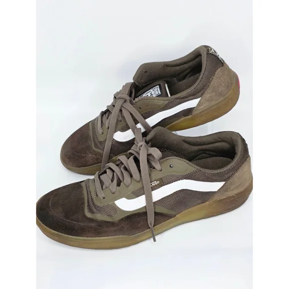 Men's Vans Brown & White Sneakers Size 6.5 - Picture 3 of 6